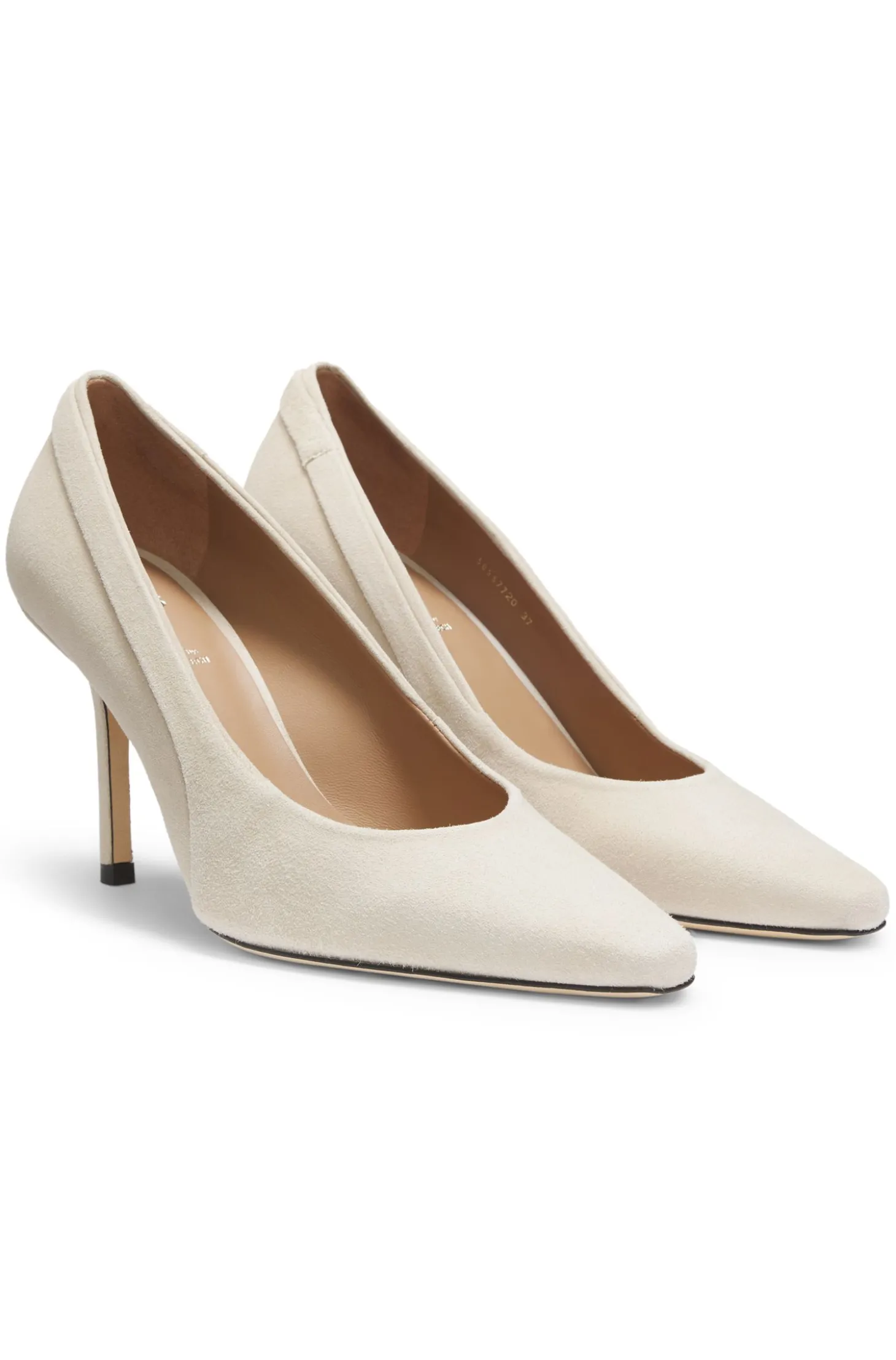 Suede pumps with comfort insole