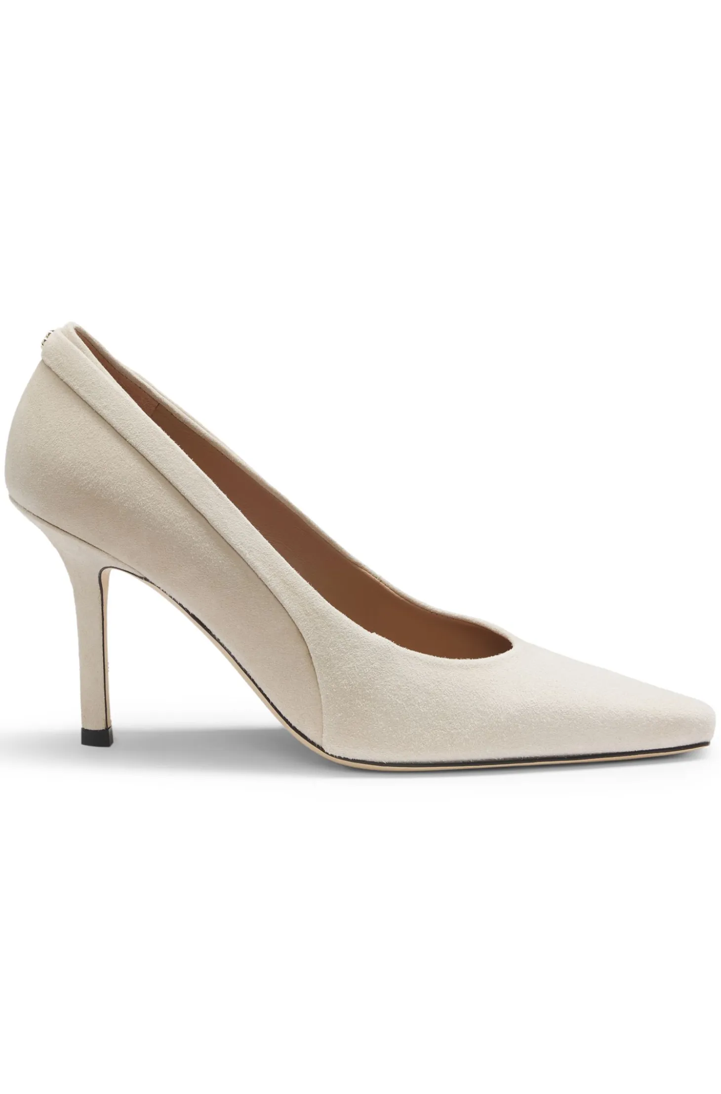 Suede pumps with comfort insole