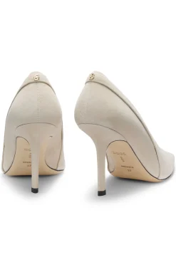 Suede pumps with comfort insole