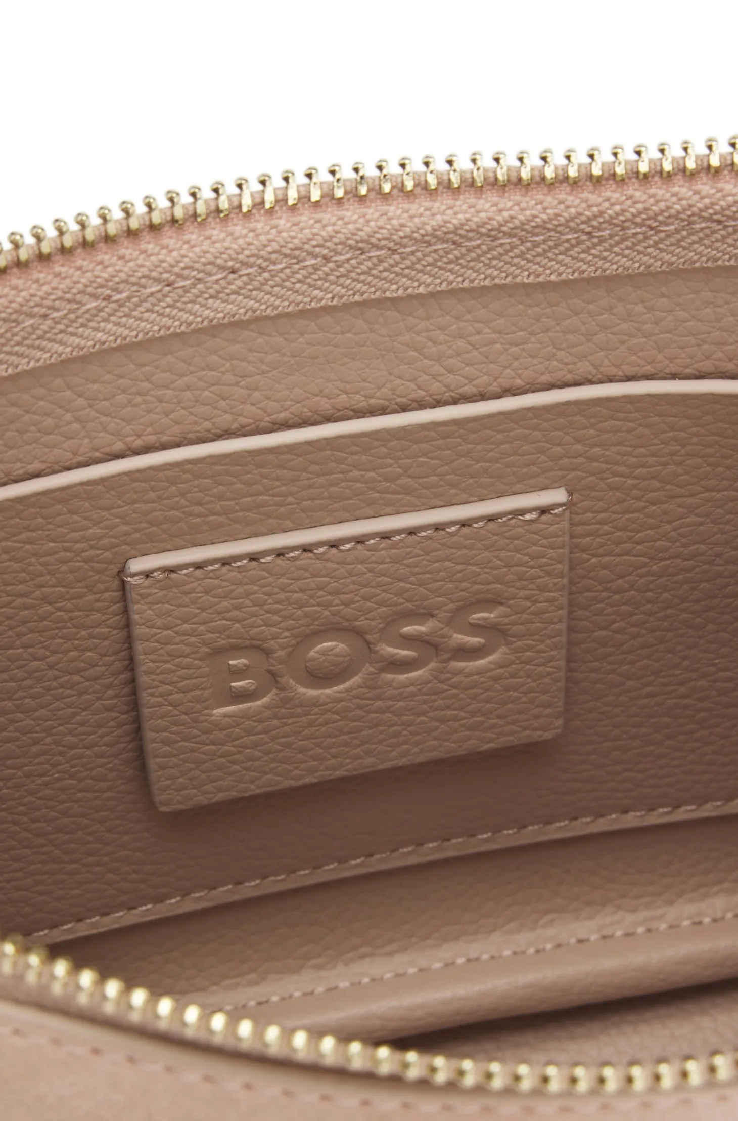 Suede shoulder bag with metallic Double B monogram