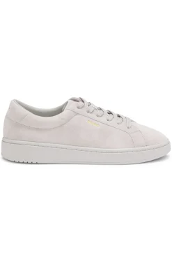 Suede trainers with gold-tone foil logo