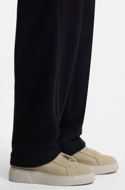 Suede trainers with hidden wedge