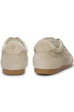 Suede trainers with logo details