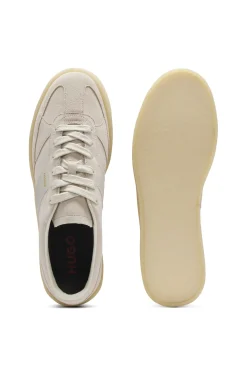 Suede trainers with side stripe