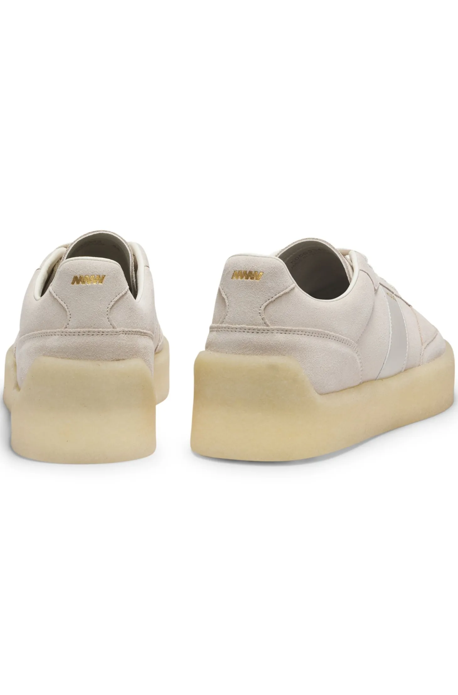 Suede trainers with side stripe
