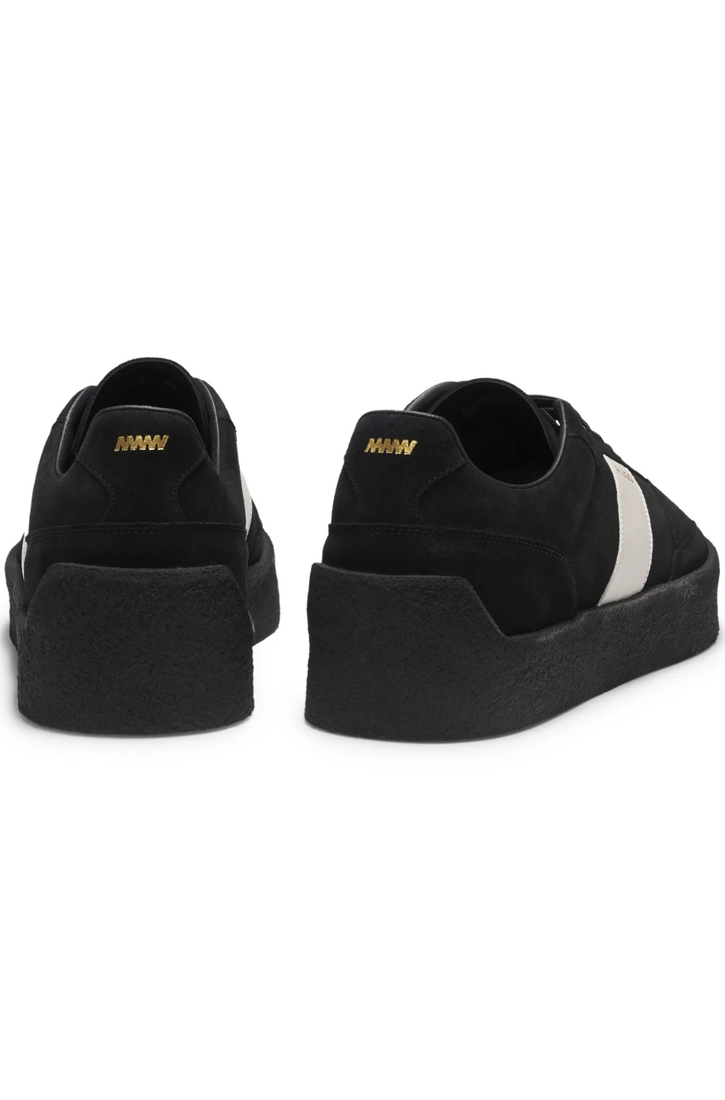 Suede trainers with side stripe