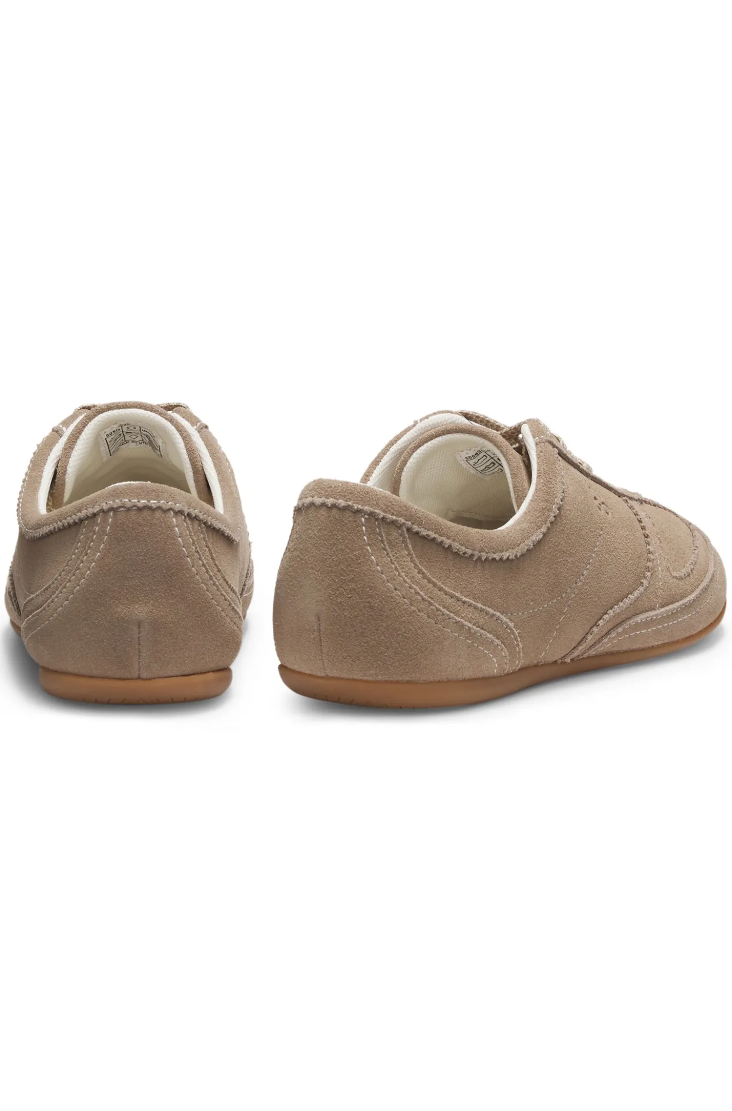 Suede trainers with stacked logo