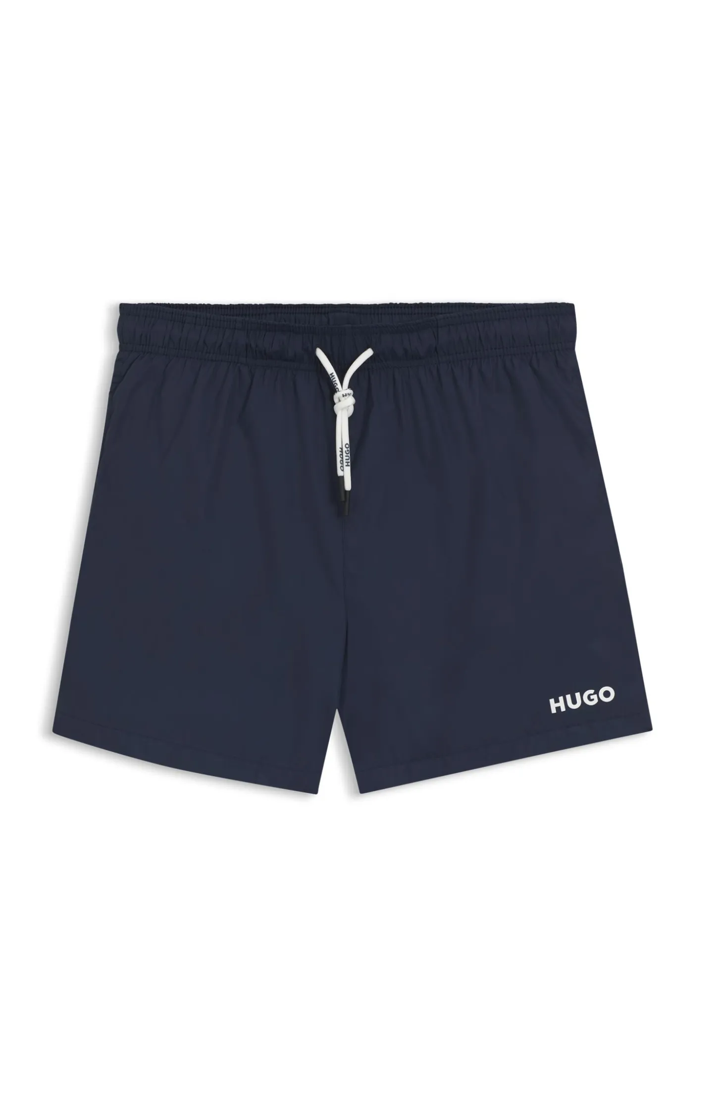 Swim shorts with contrast logo print