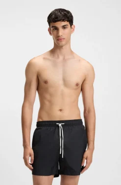 Swim shorts with contrast logo print