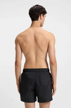 Swim shorts with contrast logo print