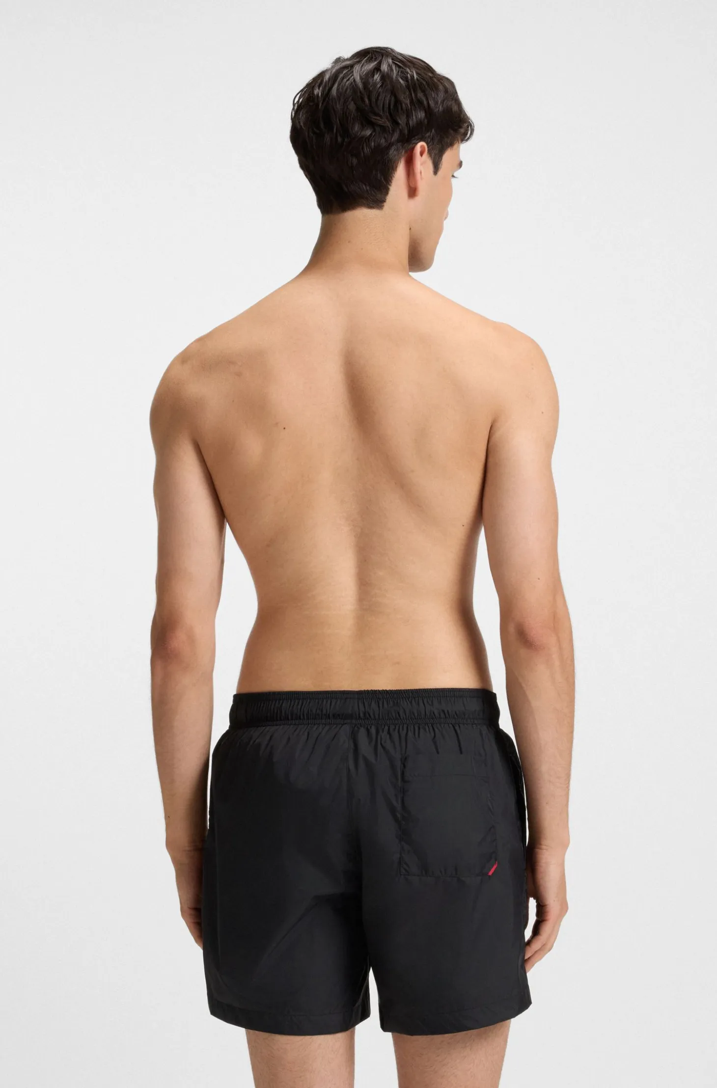 Swim shorts with contrast logo print