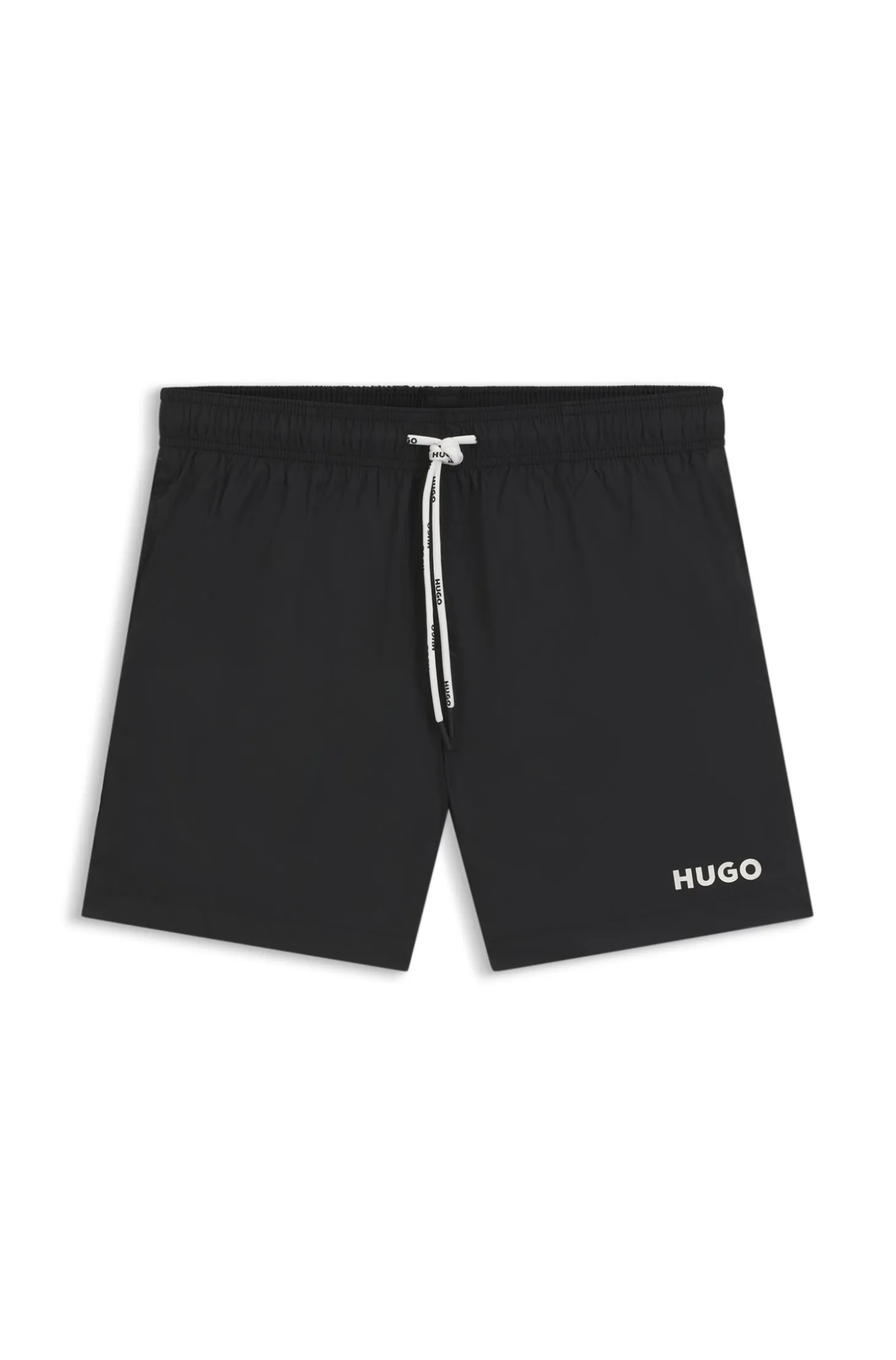 Swim shorts with contrast logo print