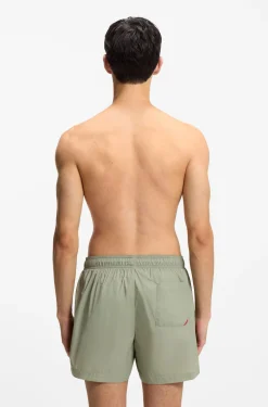 Swim shorts with contrast logo print