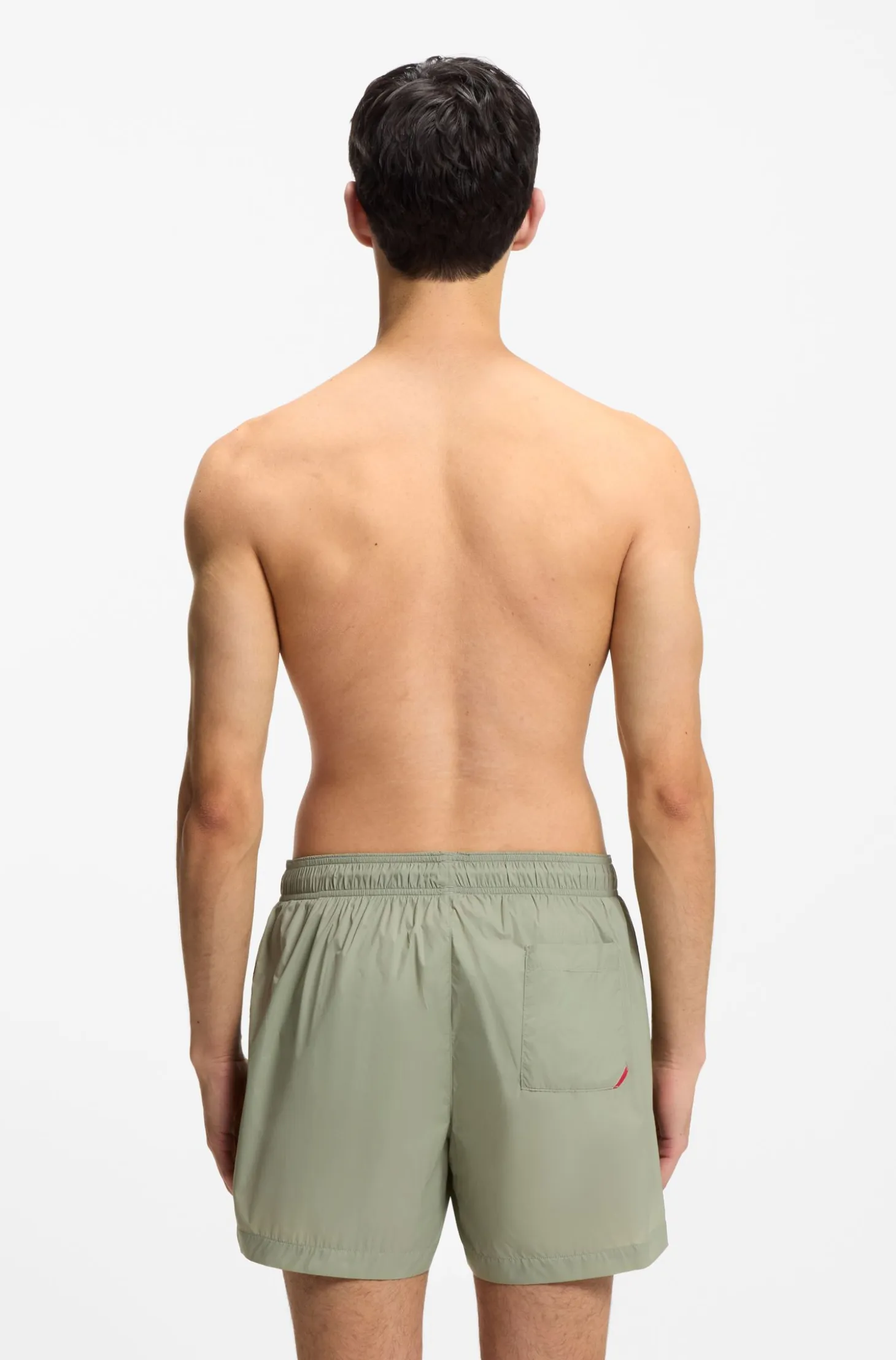Swim shorts with contrast logo print
