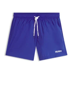 Swim shorts with contrast logo print