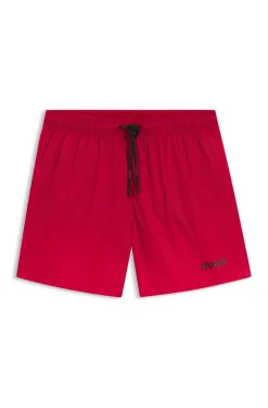 Swim shorts with contrast logo print