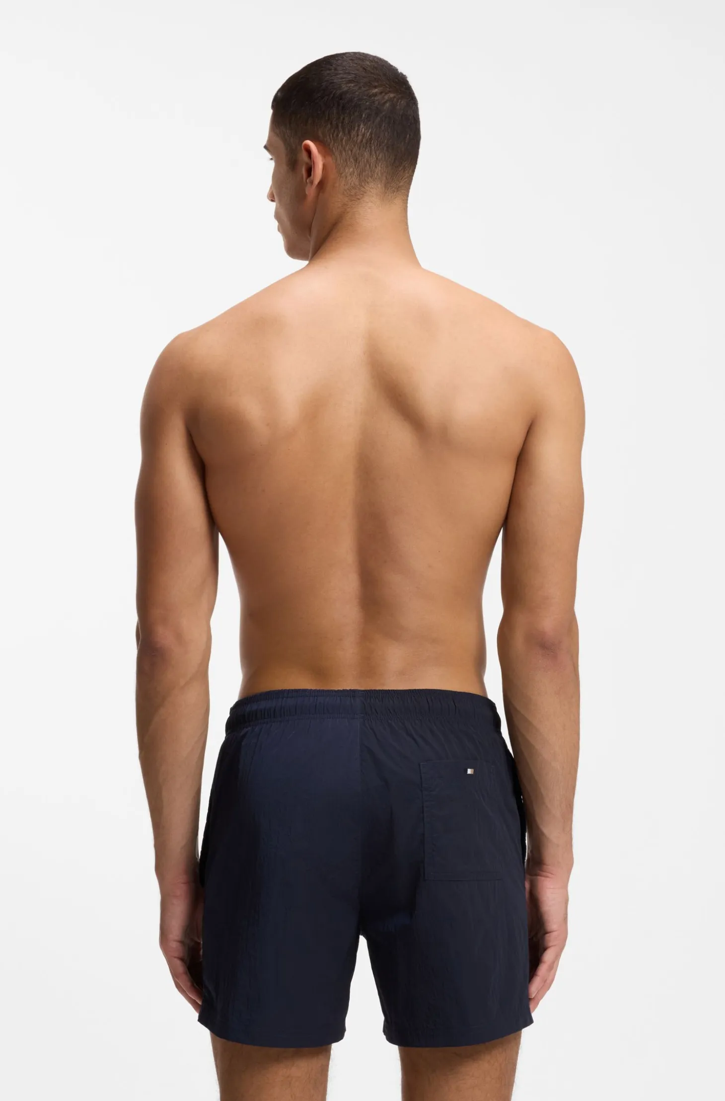 Swim shorts with Double B monogram trim