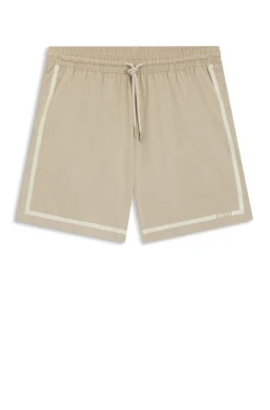 Swim shorts with logo stripe print