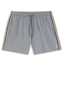 Swim shorts with signature stripe and logo