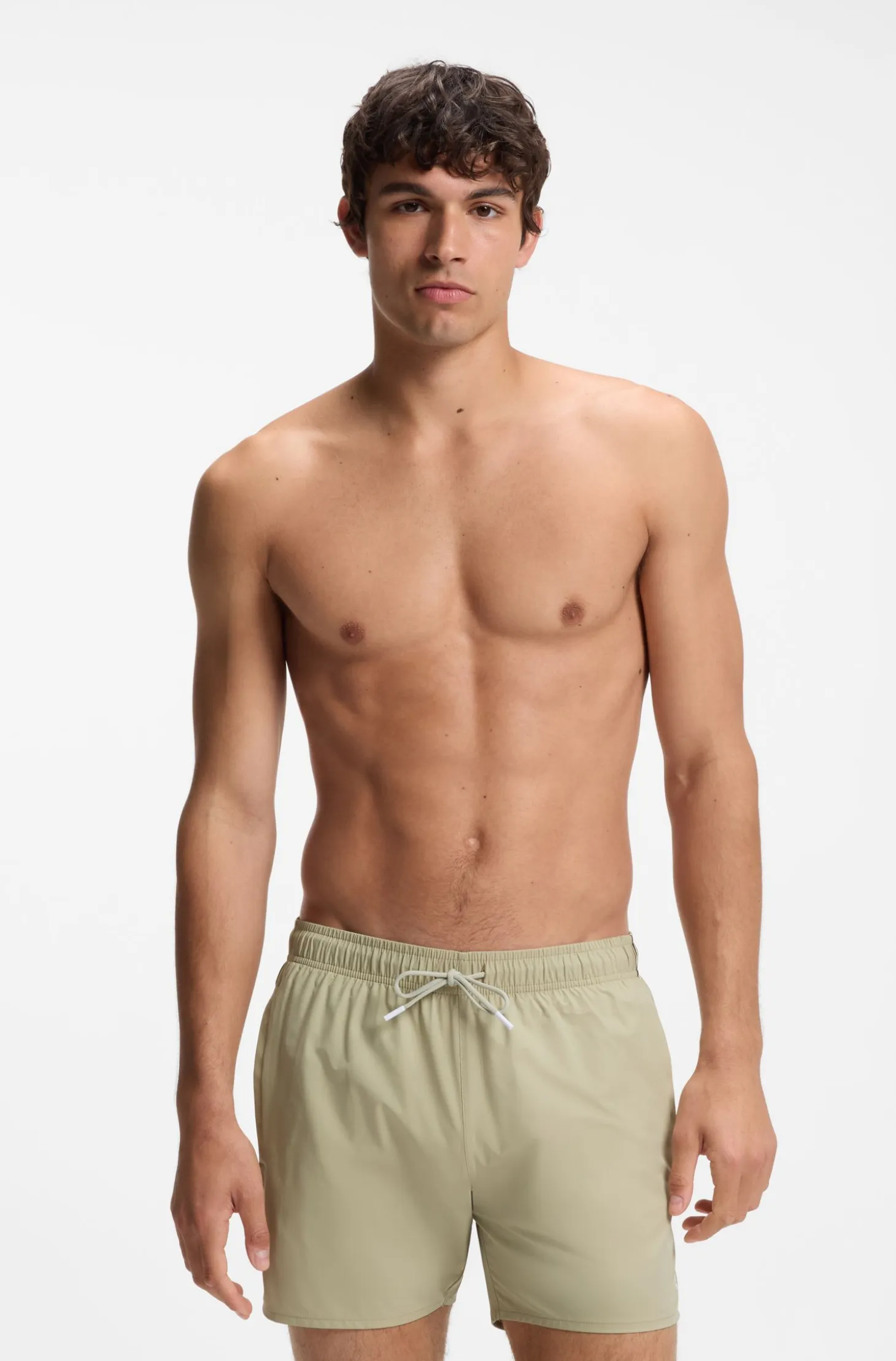 Swim shorts with signature stripe and logo