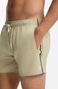 Swim shorts with signature stripe and logo