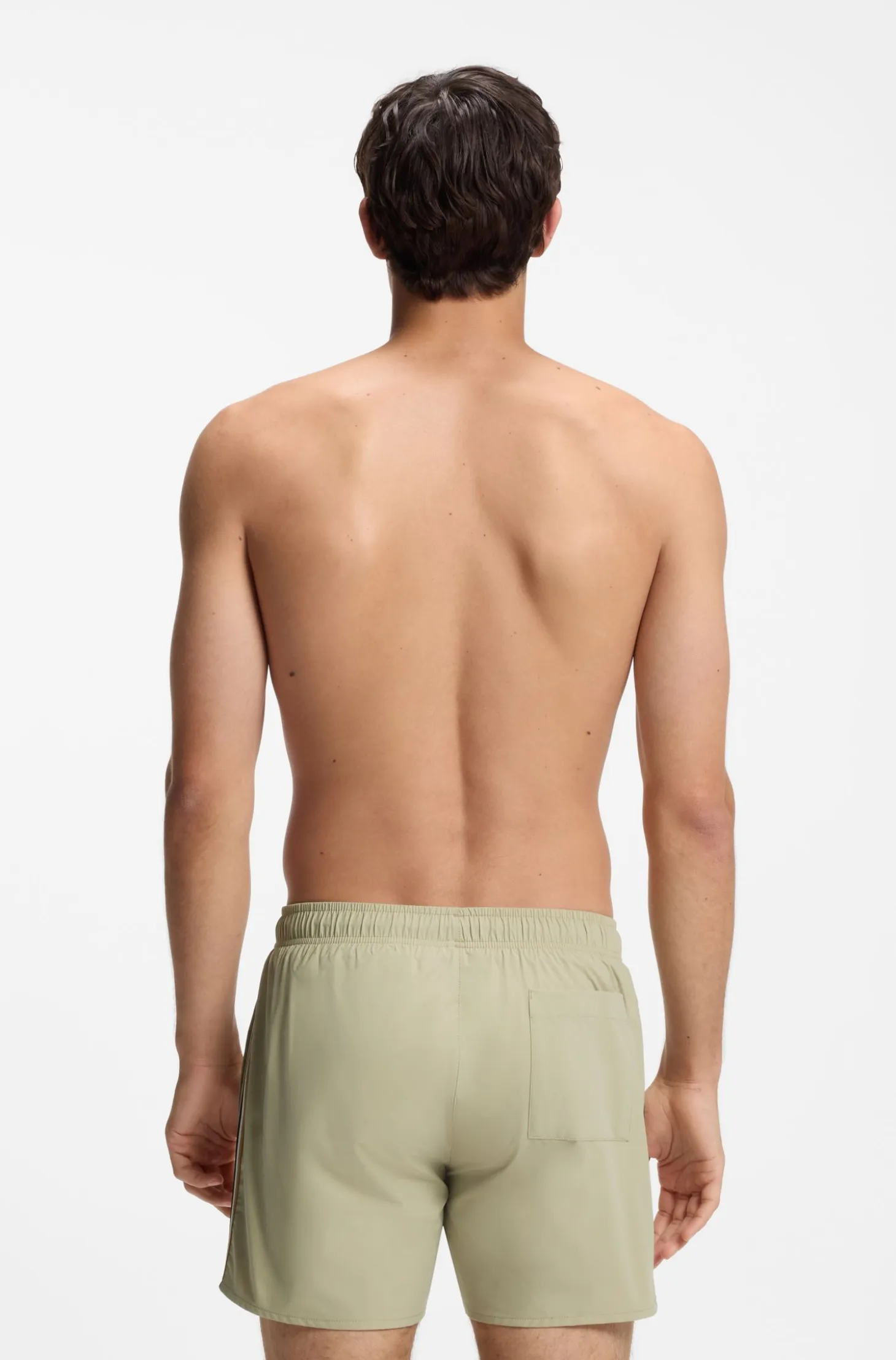 Swim shorts with signature stripe and logo