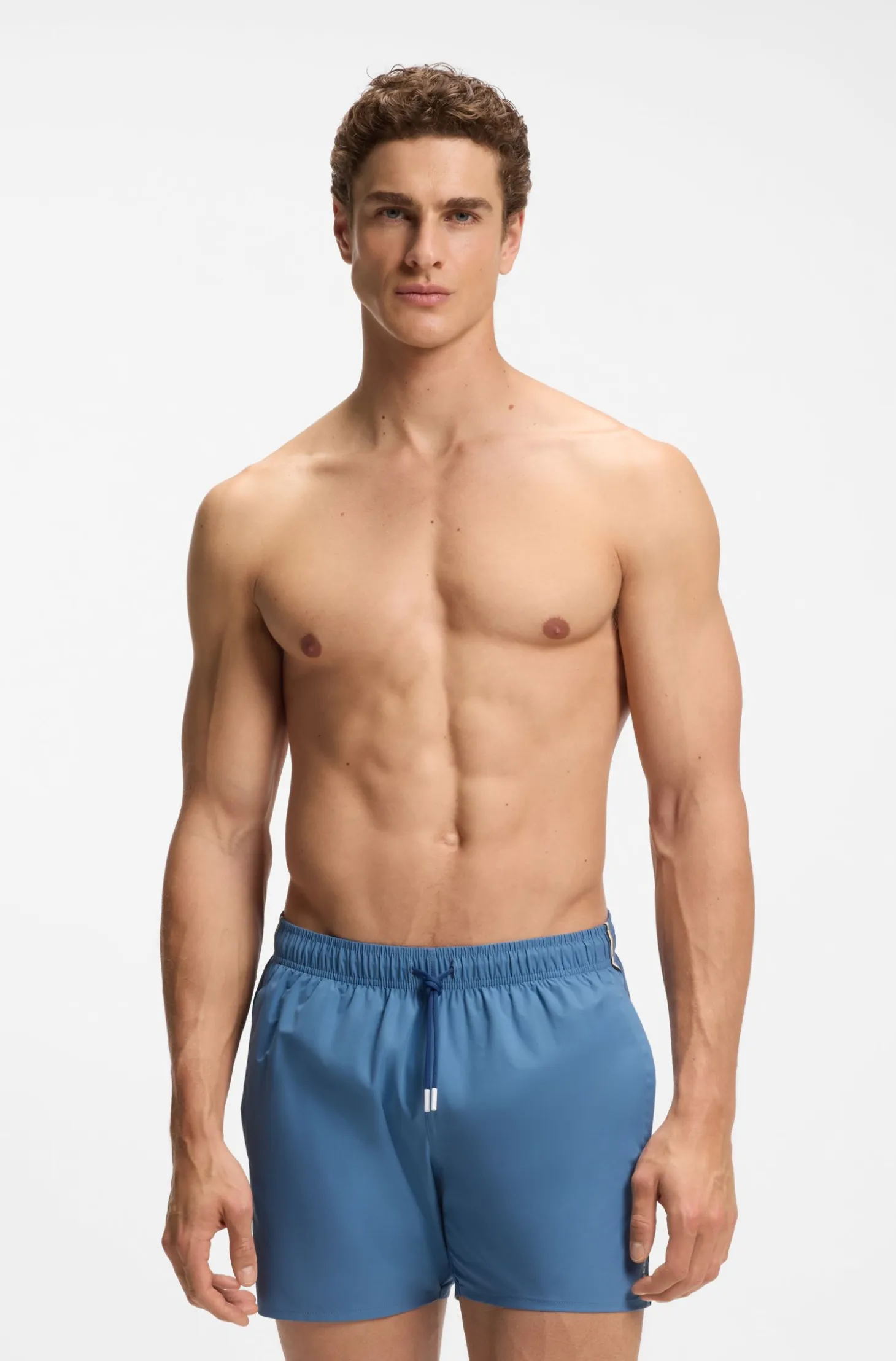 Swim shorts with signature stripe and logo