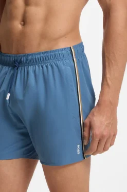 Swim shorts with signature stripe and logo