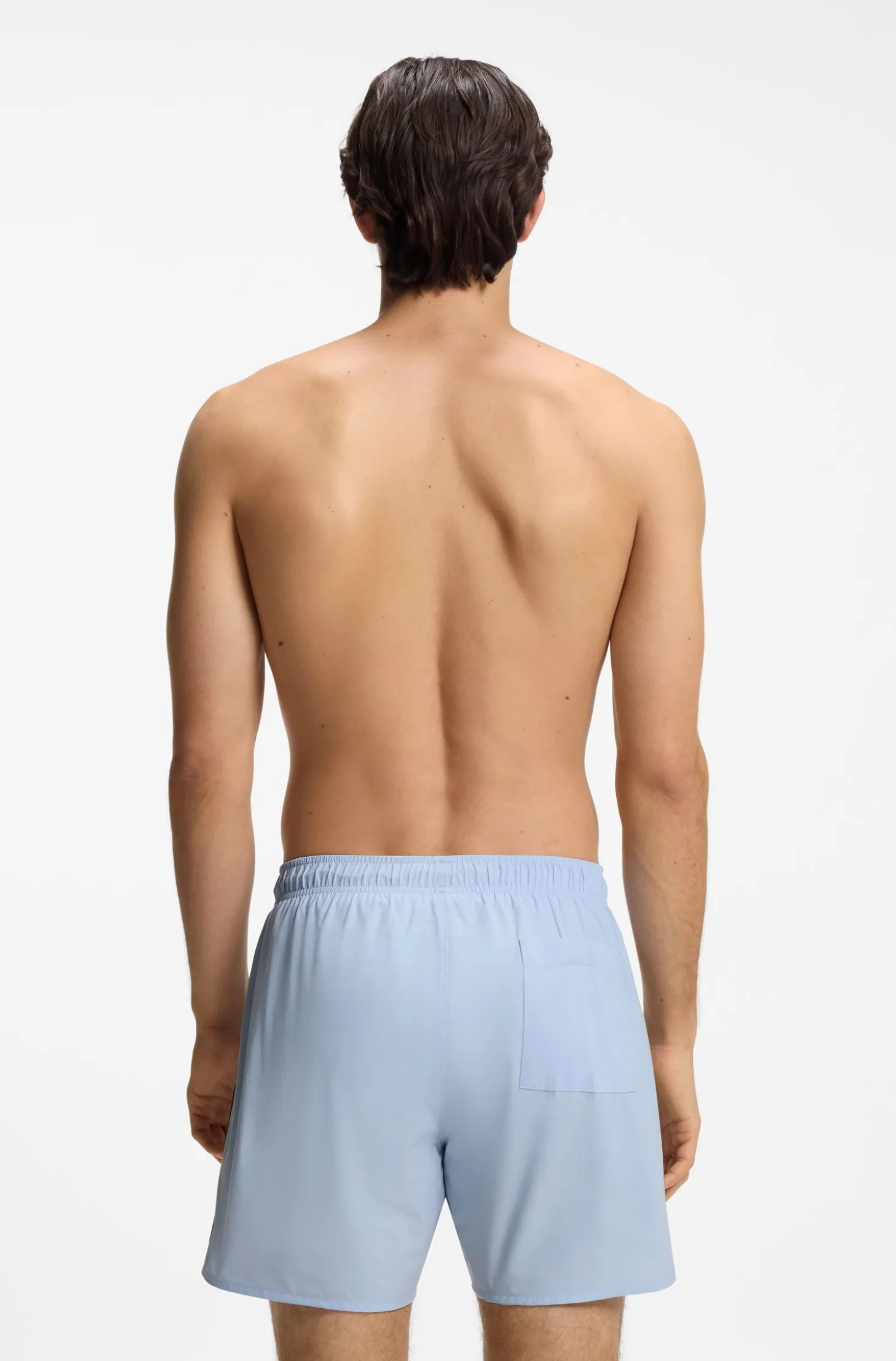 Swim shorts with signature stripe and logo