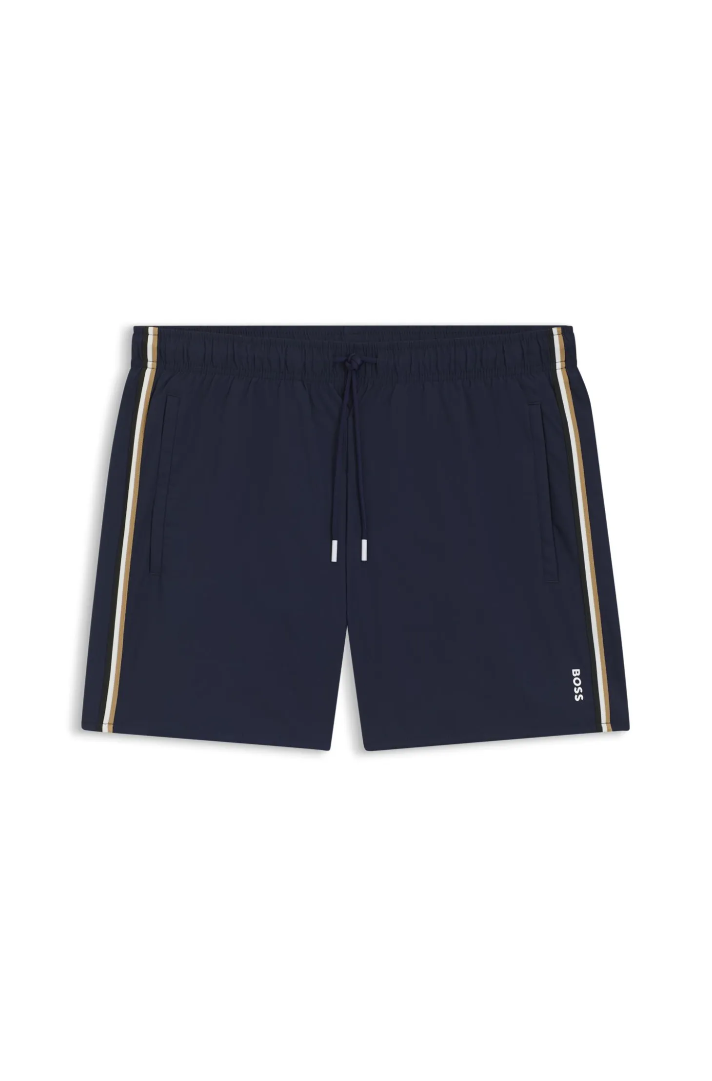 Swim shorts with signature stripe and logo