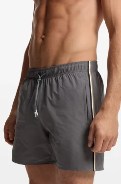 Swim shorts with signature stripe and logo