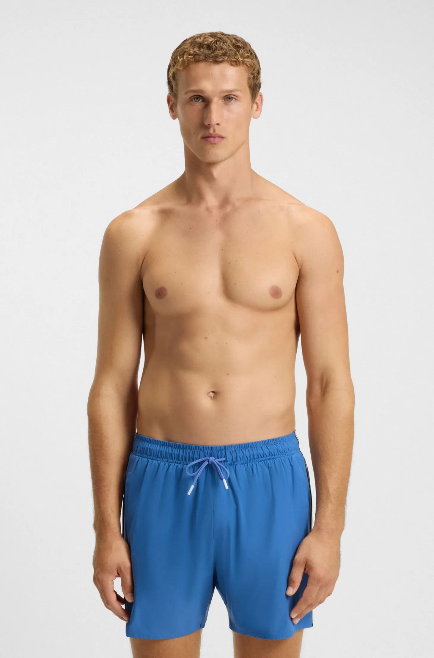 Swim shorts with signature stripe and logo