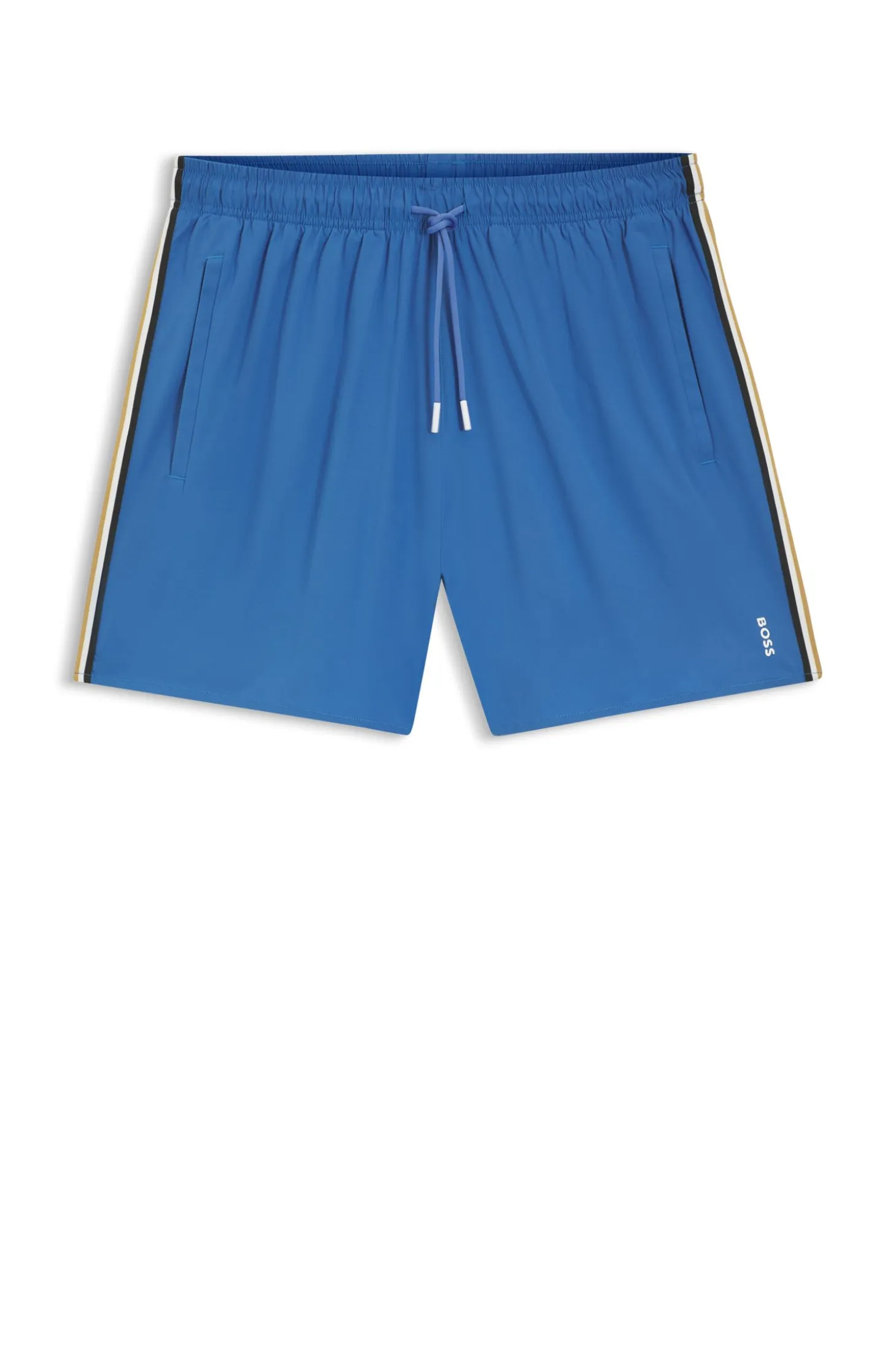 Swim shorts with signature stripe and logo