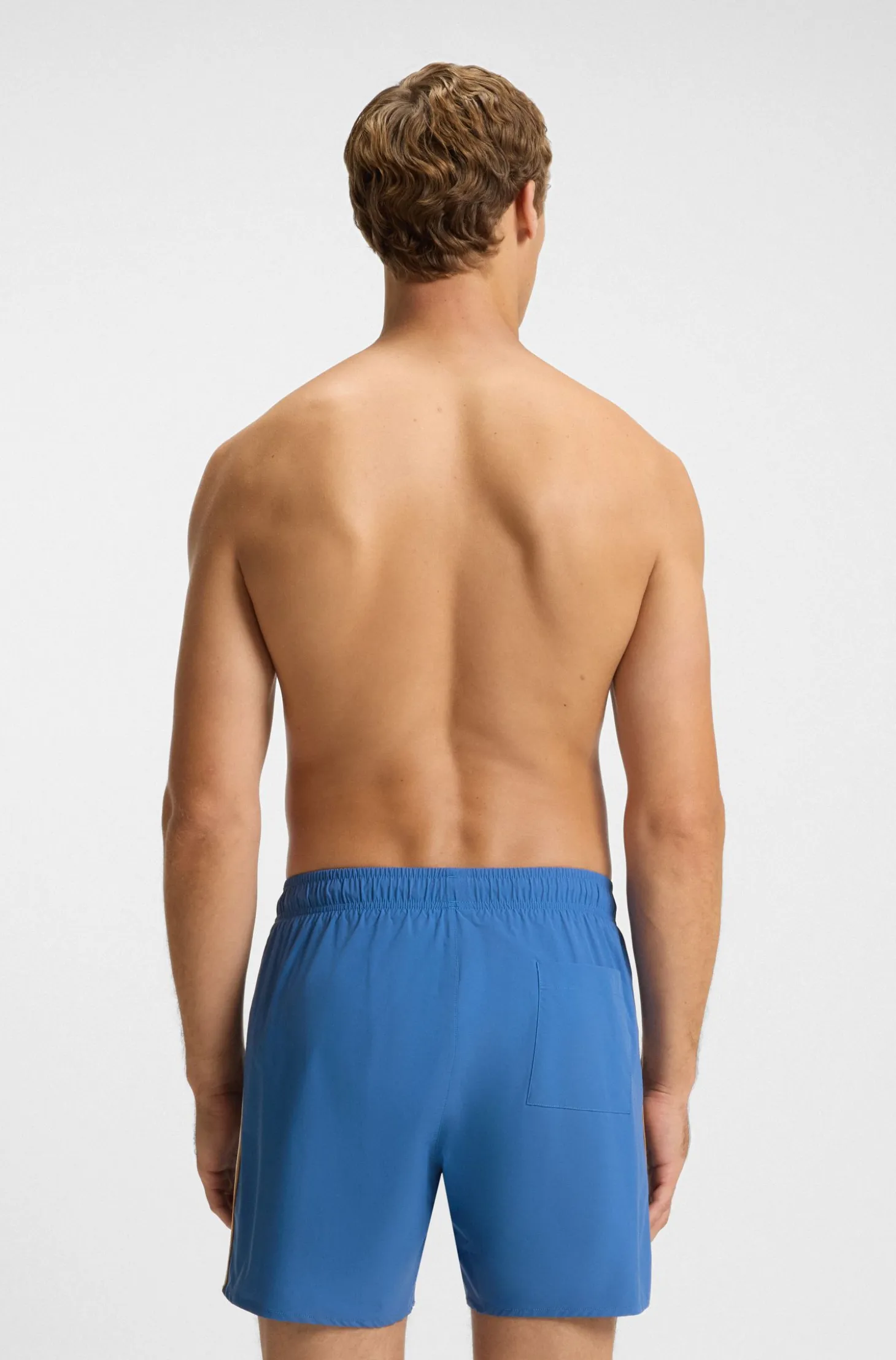 Swim shorts with signature stripe and logo