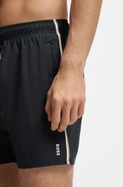 Swim shorts with signature stripe and logo