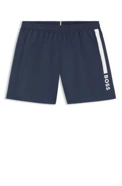 Swim shorts with stripe and logo