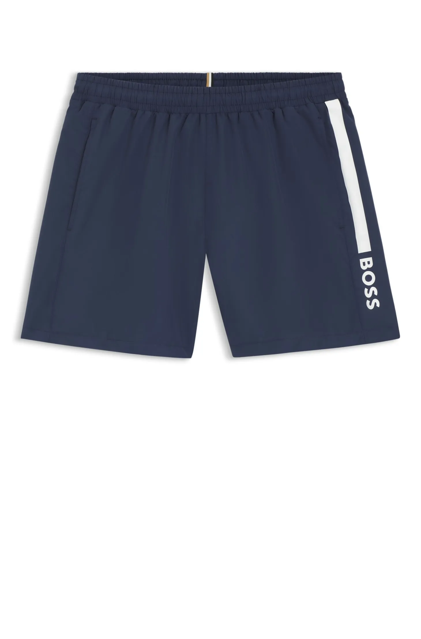 Swim shorts with stripe and logo