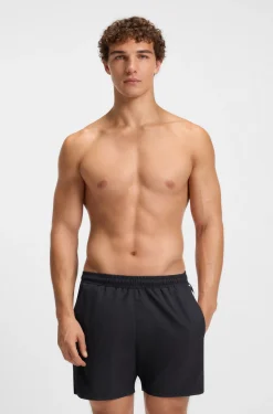 Swim shorts with stripe and logo