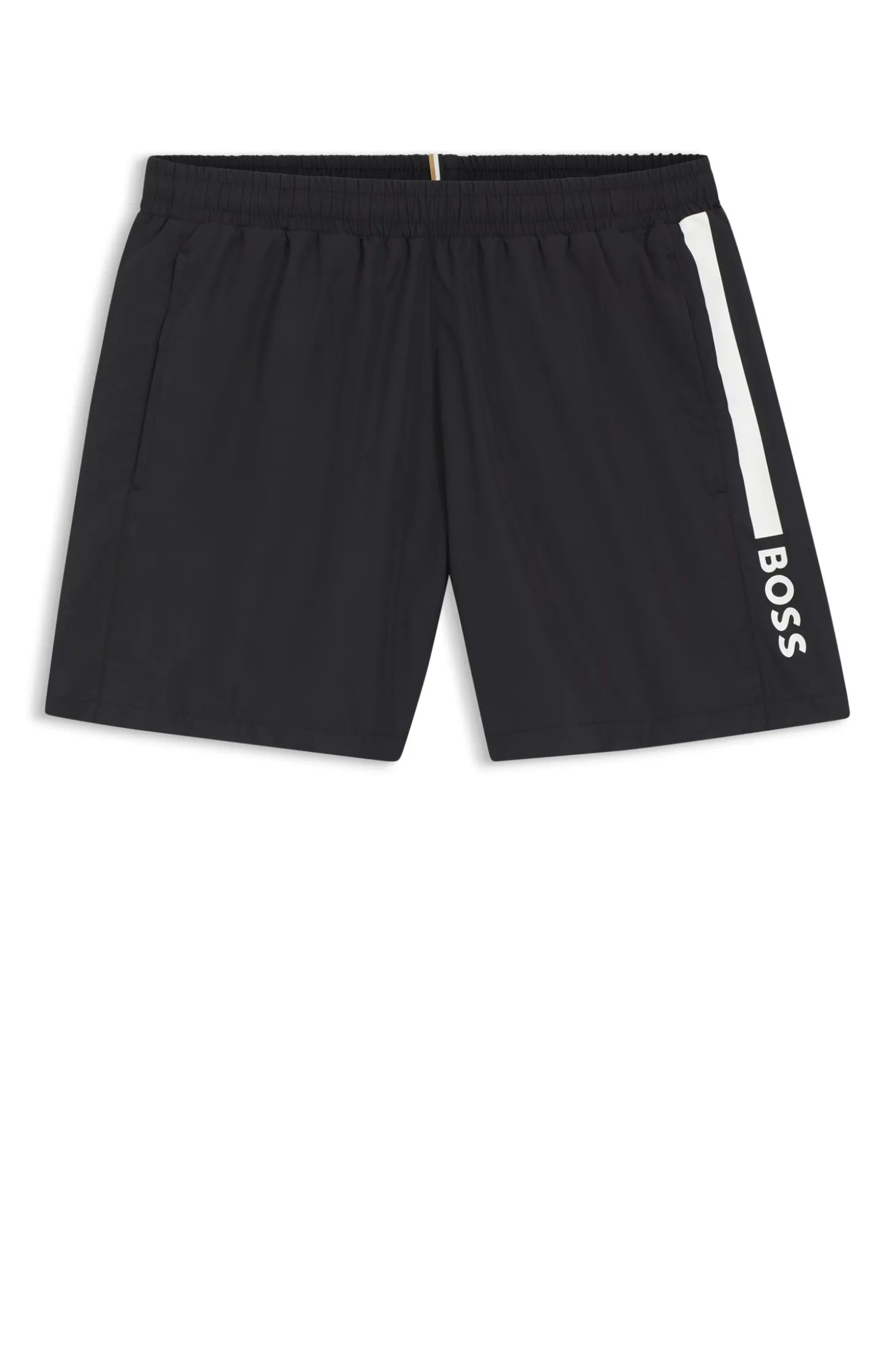 Swim shorts with stripe and logo