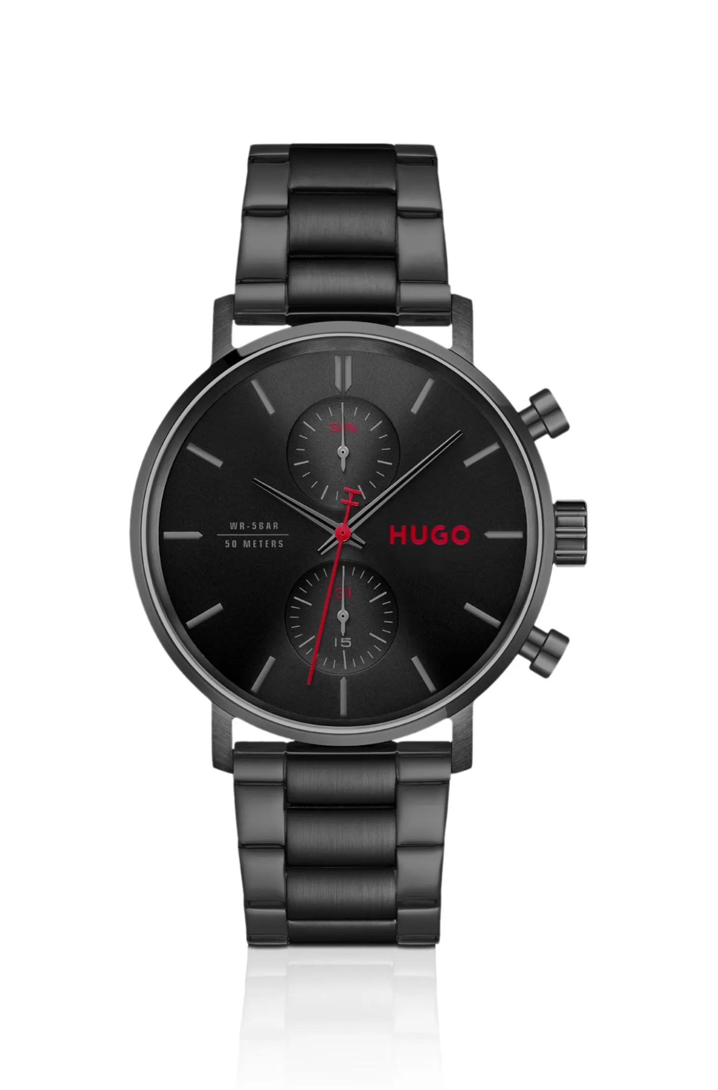 #Takeoff black-plated watch with black dial