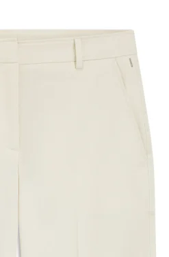 Tapered-fit cropped trousers in stretch cotton