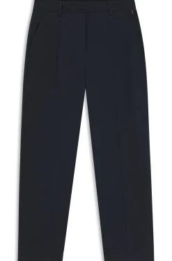 Tapered-fit cropped trousers in stretch cotton