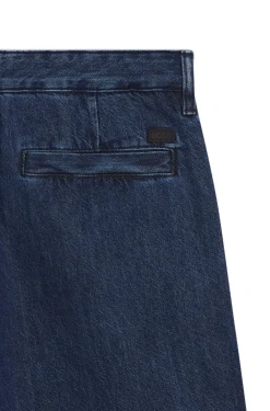 Tapered-fit jeans in blue rigid denim