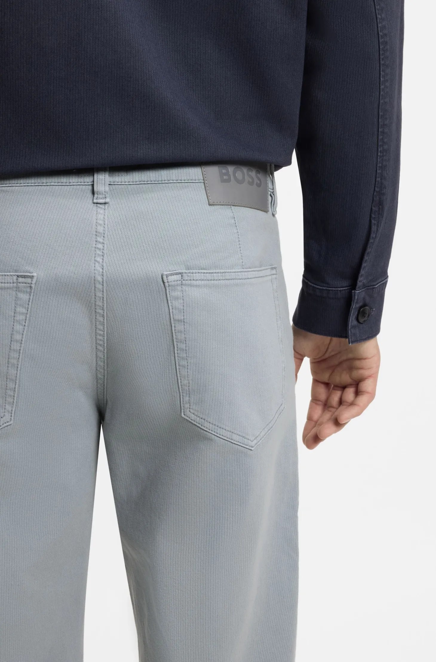 Tapered-fit jeans in stretch cotton