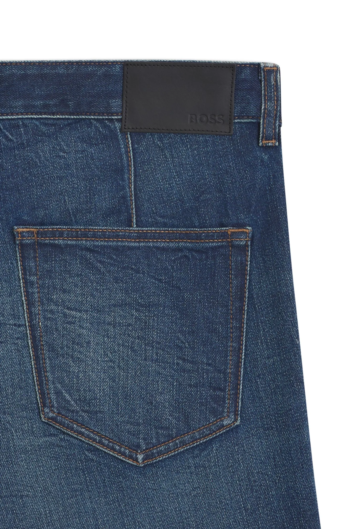 Tapered-fit jeans in used-effect comfort-stretch denim