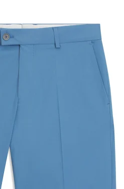 Tapered-fit shorts in cotton, silk and stretch