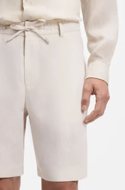 Tapered-fit shorts in linen