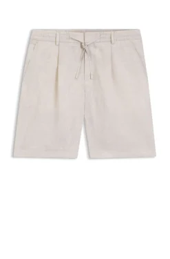 Tapered-fit shorts in linen