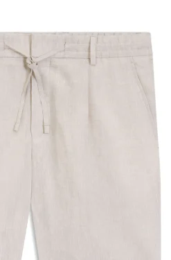 Tapered-fit shorts in linen