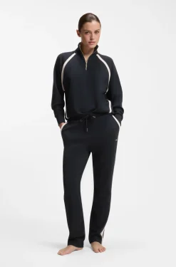 Tapered-fit tracksuit bottoms with contrast inserts